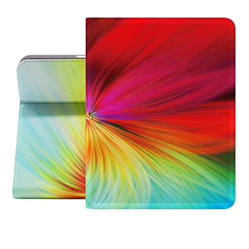 Berkin Arts iPad Pro 12.9 Zoll 6./5. Generation 2022 2021 2020 Folio Case Premium-Lederbezug Farbfeld Regenbogenschema Schillernd verspielt von Berkin Arts
