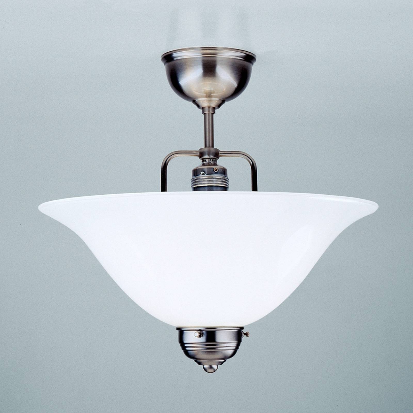 Nickel-Deckenleuchte ROSA, handgefertigt Nickel-Deckenleuchte ROSA, handgefertigt von Berliner Messinglampen