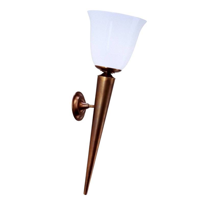 Wandfackel Willi aus Messing von Berliner Messinglampen