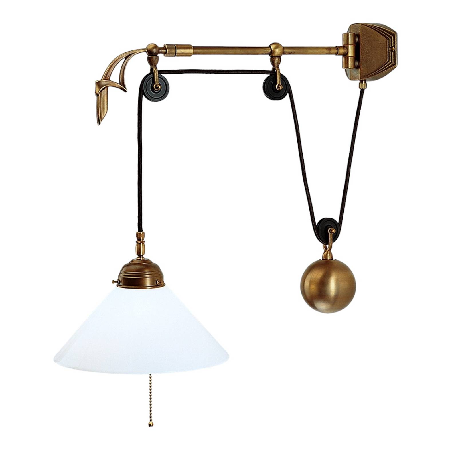 Wandleuchte Gregory aus Messing Wandleuchte Gregory aus Messing von Berliner Messinglampen