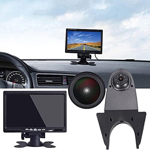 1280x720 Pixels Auto Top Mount Brake Bremsleuchte Kamera Bremslicht Rückfahrkamera Wasserdicht für VW Crafter 2017 Man TGE ab 2017 Modified Transport Bus und Kasten 2006 2014 (mit 7 Zoll Monitor) von Berlingan