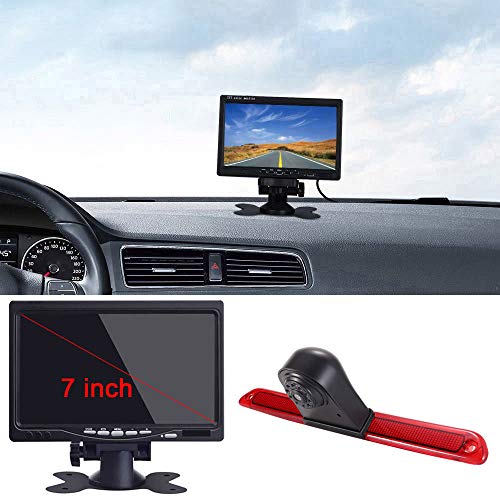「12mm Objektiv CMOS Rückfahrkamera + 7 Zoll TFT LCD Bildschirm Auto Monitor」Bremsleuchte Auto Dach Rückfahrkamera für Van Dachkamera Mercedes Benz Sprinter W906/ VW Crafter Caravelle 2007-2015 von Berlingan