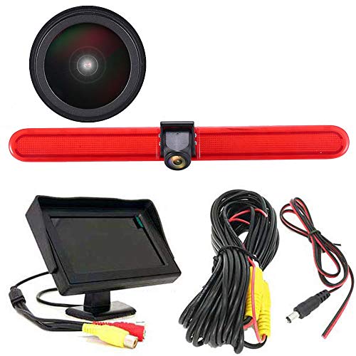 「18mm Linse Top Qualität Rückfahrkamera+ 4.3 Zoll TFT LCD Bildschirm Monitor」Bremsleuchte Auto Dach Rückfahrkamera für T5 Multivan Caravelle Hochdach/T6 mit Hochdach/T5 Camper/Lupo 6X/Seat Arosa von Berlingan