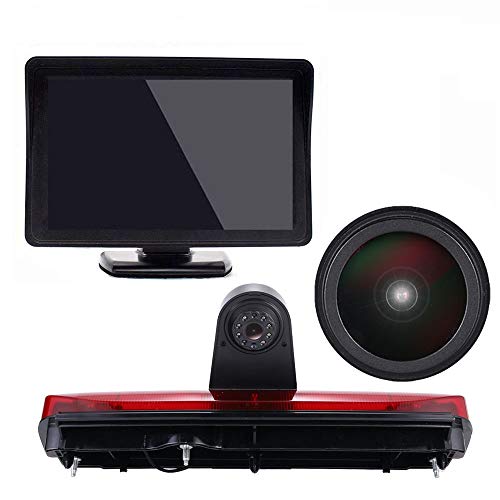 「18mm Linse Top Qualität Rückfahrkamera + 4.3 Zoll TFT LCD Bildschirm Monitor」Bremsleuchte Auto Dach Rückfahrkamera für Ford Transit Connect 2014-2017 Van Bremslicht 3 dritte von Berlingan