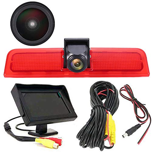 「18mm Linse Top Qualität Rückfahrkamera + 4.3 Zoll TFT LCD Bildschirm Monitor」Bremsleuchte Auto Dach Rückfahrkamera für VW Caddy Life 2K Facelift III Kasten 2KA Kombi Cross maxi Tdi dritte 3 2003-2014 von Berlingan