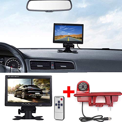 Auto Dritte Dach Top Mount Bremsleuchte Kamera Bremslicht Rückfahrkamera für FIAT Talento Nissan NV300 Primastar Renault Traffic 3 opel Vauxhall vivaro+7" LCD TFT Monitor HD von Berlingan