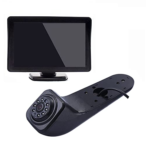 Auto Drittes Dach Original-Bremslicht-Rückfahrkamera, Ersatz für VW Crafter 2017 Man TGE ab 2017 Modified Brake Light Transport Vehicle Bremsleuchte Bus (mit 4.3 Zoll Monitor) von Berlingan