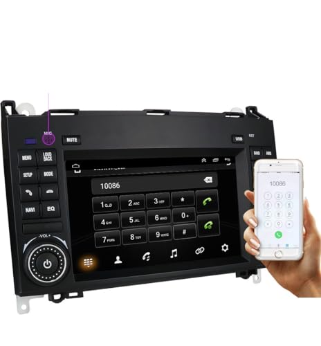 Carplay Navigation Autoradio Mit GPS Navi 7 Zoll Bildschirm Touch Display Bluetooth,Ersatz für Mercedes Benz Classe A W169 A150/A160/A170/A180/A200/B Classe W245/V W639 W447/Vito/Viano/W906 Sprinter von Berlingan