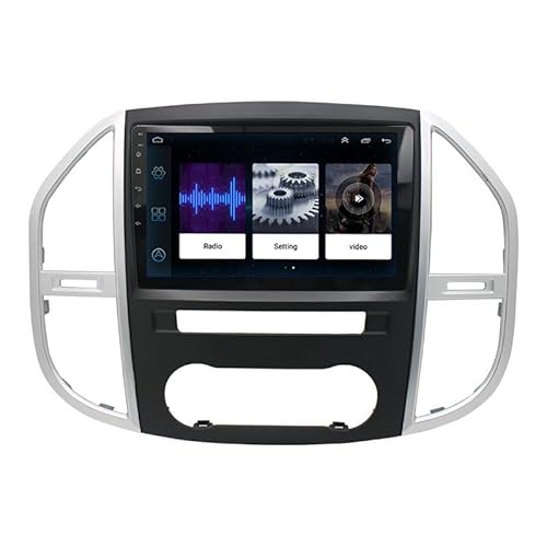 Carplay Navigation Autoradio Radio Mit GPS Navi 9 Zoll Bildschirm Touch Display Bluetooth,Ersatz für Mercedes Benz Vito W447 2014-2022 von Berlingan