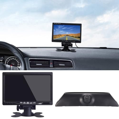 HD Rückfahrkamera + 7 Zoll TFT LCD Bildschirm Auto Monitor, IR Nachtsicht Auto Kamera mit 4.3 Zoll Farbdisplay Rückfahrkamera für FIAT IVECO Daily 4 Gen 2011-2014 von Berlingan