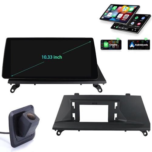 【Navigationsset】 Android Autoradio Mit GPS Navi 10 Zoll Bildschirm Touch Display Bluetooth +HD Nachtsicht Auto Rückfahrkamera, Ersatz für BMW X1 X3 X5 X6 E70 E71 E72 E84 E53 E39 E46 E60 E90 E88 E91 von Berlingan