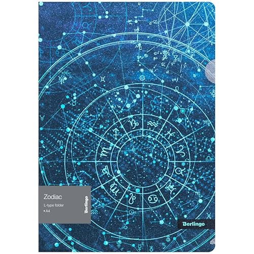 Berlingo Aktenhülle, 1 Stück, A4 Format, 20 Blatt, 200 Mikron, hochwertiges PP-Kunstoff, für das Büro, das Home Office oder die Schule und Uni, Serie Zodiac, gemustert, Glitzereffekt Berlingo Aktenhülle, 1 Stück, A4 Format, 20 Blatt, 200 Mikron, hochwertiges PP-Kunstoff, für das Büro, das Home Office oder die Schule und Uni, Serie Zodiac, gemustert, Glitzereffekt von Berlingo