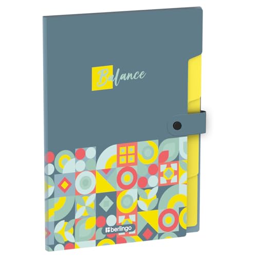 Berlingo Dokumententasche, 1 Stück, A4-Format, PP, 200 Blatt, 600 Mikron, 5 praktische Fächer, Druckknopf-Verschluss, Serie Balance Berlingo Dokumententasche, 1 Stück, A4-Format, PP, 200 Blatt, 600 Mikron, 5 praktische Fächer, Druckknopf-Verschluss, Serie Balance von Berlingo