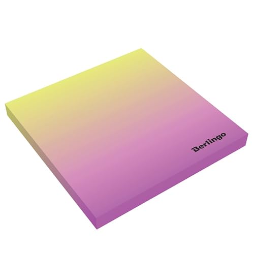 Berlingo Klebezettel Block, 75x75 mm, 1 Blöck, 50 Blatt pro Block, klebende Notizzettel für Notizen und To-Do-Listen, Serie Ultra Sticky, Radiance, gradient von Berlingo