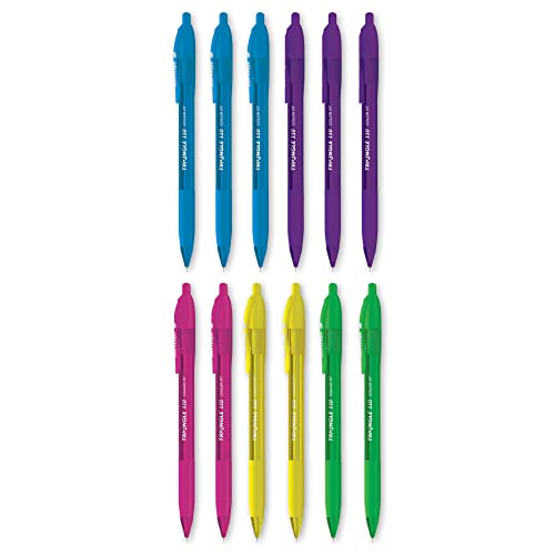 Berlingo Kugelschreiber Set, 12 Stück, Automatisch, 0,7 mm Strichbreite, für das Büro, das Home Office oder die Schule und Uni (Triangle 110 RT Color, Blau) von Berlingo