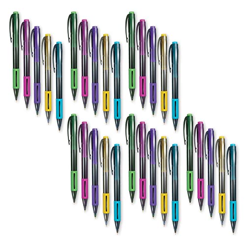 Berlingo Kugelschreiber Set, 30 Stück, Automatisch, Blau, 0,7 mm Strichbreite, für das Büro, das Home Office oder die Schule und Uni, Serie SI-400 von Berlingo