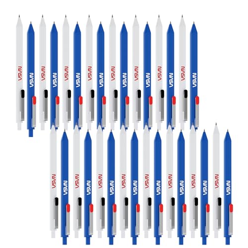 Berlingo Kugelschreiber Set, 30 Stück, Automatisch, Blau, 0,7 mm Strichbreite, für das Büro, das Home Office oder die Schule und Uni (NASA) von Berlingo