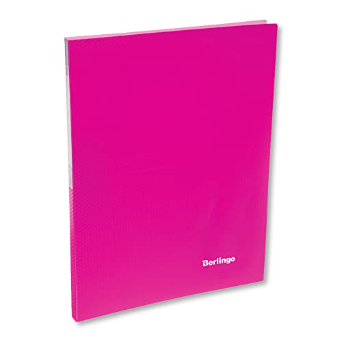 Berlingo Ordner, Klammer folder, 1 Stück, A4 Format, 17 mm, 100 Blatt, 700 Mikron, PP-Kunststoff, für das Büro, das Home Office oder die Schule und Uni, Serie Neon, rosa von Berlingo