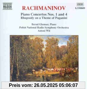 Rachmaninoff: Klavierkonzerte 1 und 4 von Bernd Glemser