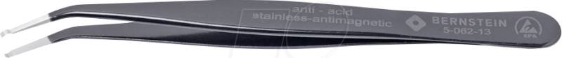 BERN 5 062 13 - SMD-Pinzette, 35° gebogen, mit Greifmulde, 115 mm, ESD von Bernstein