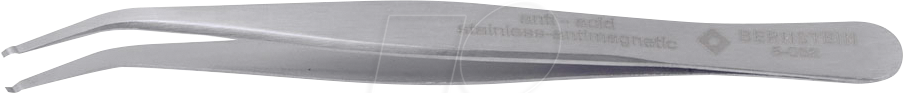 BERN 5 062 - SMD-Pinzette, 35° gebogen, sehr spitz, mit Greifmulde, 115 mm BERN 5 062 - SMD-Pinzette, 35° gebogen, sehr spitz, mit Greifmulde, 115 mm von Bernstein