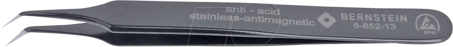 BERN 5 852 13 - SMD-Pinzette, 40° gewinkelt, sehr spitz, 110 mm, ESD BERN 5 852 13 - SMD-Pinzette, 40° gewinkelt, sehr spitz, 110 mm, ESD von Bernstein