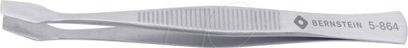BERN 5 864 - SMD-Pinzette, flach, eckig, gebogen, 105 mm von Bernstein