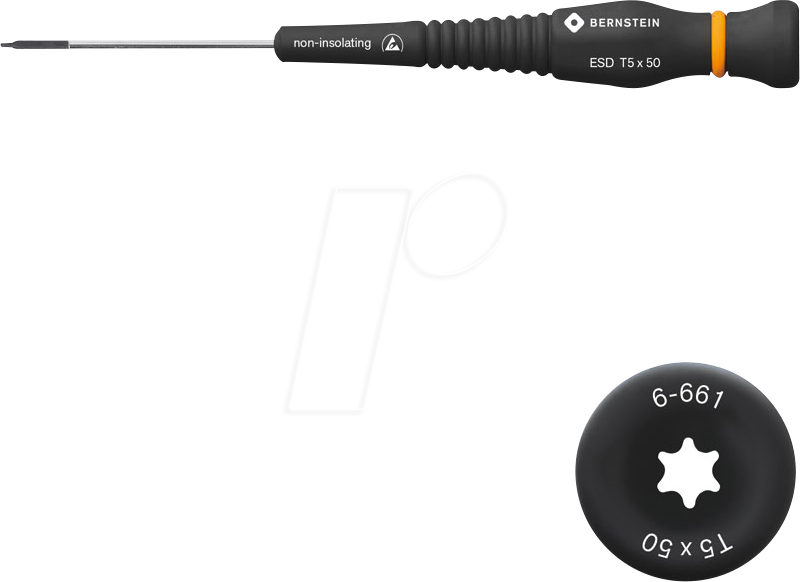 BERN 6 661 - ESD Schraubendreher, TORX® (TX), T5 von Bernstein