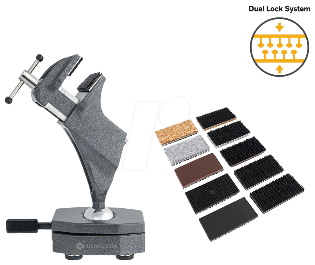 BERN 9 287 KS1 - Kugelgelenk-Schraubstock mit Klett-Schonbacken-Set und Magnet BERN 9 287 KS1 - Kugelgelenk-Schraubstock mit Klett-Schonbacken-Set und Magnet von Bernstein