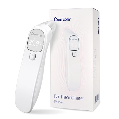 Berrcom Fieberthermometer Kontaktlos Stirn-und Ohrthermometer Digitales Medizinisches Thermometer Infrarot Stirnthermometer für Baby, Erwachsen mit Fieberalarm, Sofort Ablesung von Berrcom