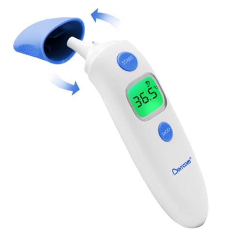 Berrcom Stirn-und Ohrthermometer Fieberthermometer Digitales Ohrthermometer Kontaktlos Infrarot Medizinisches Thermometer für Baby, Erwachsen mit Fieberalarm, Speicherfunktion, °F/℃ Schalter Berrcom Stirn-und Ohrthermometer Fieberthermometer Digitales Ohrthermometer Kontaktlos Infrarot Medizinisches Thermometer für Baby, Erwachsen mit Fieberalarm, Speicherfunktion, °F/℃ Schalter von Berrcom