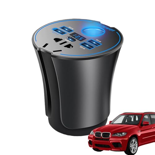 Auto Wechselrichter - Auto -Leistungskonverter, Ladeadapter | 12 V/24 V Bis 220 V Stromquelle Mit -Outlets In Laptop -Nutzung, Arbeitssitzungen Am Straßenrand Oder Campingfahrzeug -Setups von Berriphonia