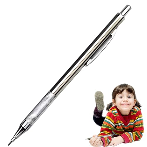 Automatischer Bleistift - Automatischer Metallstift, Schreibwerkzeug aus Edelstahl | Langlebige Schulharte für Lehrer, Schüler, Heimbüro, College-Klasse, technische Zeichnung, Notiz, Holzbearbeitung W Automatischer Bleistift - Automatischer Metallstift, Schreibwerkzeug aus Edelstahl | Langlebige Schulharte für Lehrer, Schüler, Heimbüro, College-Klasse, technische Zeichnung, Notiz, Holzbearbeitung W von Berriphonia
