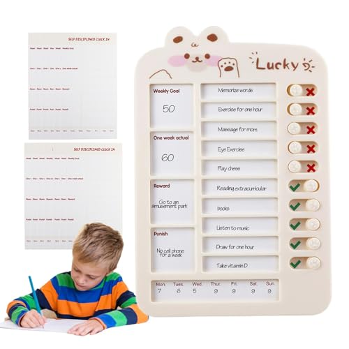 Berriphonia Arbeitsaufgabendiagramm für Checkliste, Schieberegler, Schiebediagramm für die Checkliste des Studiums, Lernplaner von Berriphonia