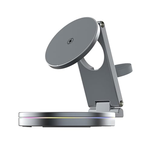 Berriphonia Kabellose Ladestation, Telefon-Ladegerät, magnetisches Aufladen – Schnellladung magnetisch, 360 Grad mit verstellbarer Telefonhalterung für Zuhause/Reisen Berriphonia Kabellose Ladestation, Telefon-Ladegerät, magnetisches Aufladen – Schnellladung magnetisch, 360 Grad mit verstellbarer Telefonhalterung für Zuhause/Reisen von Berriphonia