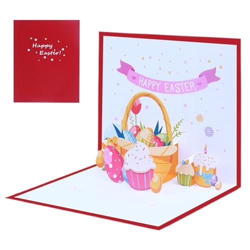 Berriphonia Lassen Sie die Osterkarten für Ostern erscheinen, Osterkarten, 3D-Grußkarte mit Ostereiern, Happy Spring Souvenir, Zubehör für Feier, Skulptur Berriphonia Lassen Sie die Osterkarten für Ostern erscheinen, Osterkarten, 3D-Grußkarte mit Ostereiern, Happy Spring Souvenir, Zubehör für Feier, Skulptur von Berriphonia