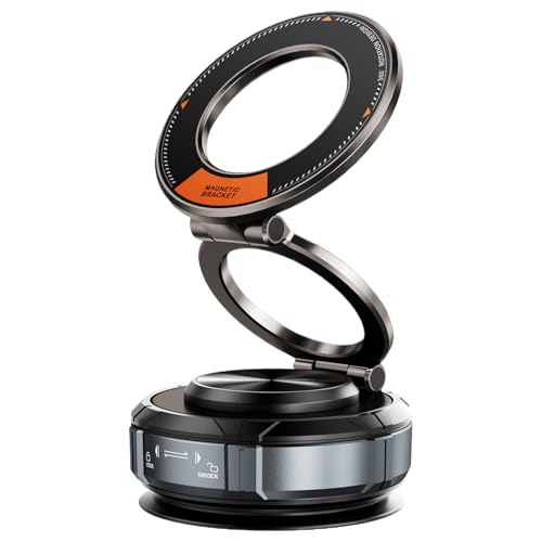 Berriphonia Magnetische Halterung für Telefon im Auto | Magnetische Halterung, faltbar, Universal | 360 ° drehbar und vibrationsfrei für GPS-Navigation auf Reisen von Berriphonia