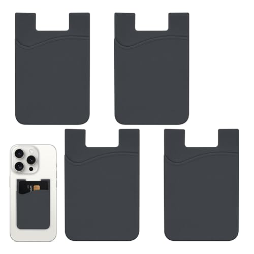 Berriphonia Selbstklebende Brieftasche für Telefongehäuse, Rückseite des Telefonkartenhalters | 4 x Kreditkartenhülle für die Rückseite des Telefons – Klebetasche, Gehäusegriffe Berriphonia Selbstklebende Brieftasche für Telefongehäuse, Rückseite des Telefonkartenhalters | 4 x Kreditkartenhülle für die Rückseite des Telefons – Klebetasche, Gehäusegriffe von Berriphonia