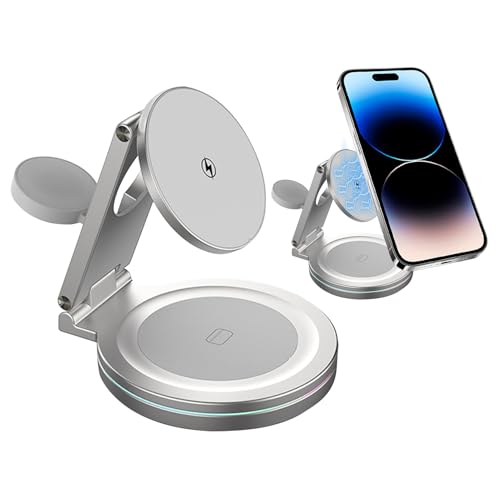 Berriphonia Telefon-Ladegerät, Ladestation, magnetisches Laden, 360 Grad drehbares Telefon für Handy-Spielkonsole von Berriphonia