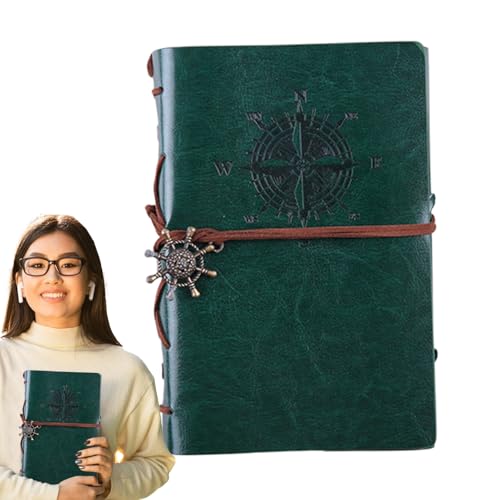 Berriphonia Vintage Journal - Vintage Journal, Pirate Notebook | Retro -Tagebuch für Männer Frauen Jugend Vintage Antique Old Looking Leder gebundenes Vintage Sketchbook Le von Berriphonia
