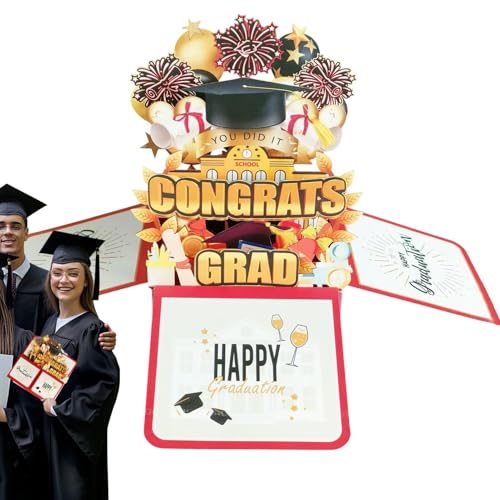 Pop Up Congrats Grad Card - Graduation Pop Up Car Pop Up Karte zum Abschluss - Glückwunschkarte zum Abschluss - Glückwunschkarte | Glückwunschkarte, Glückwunschkarte, lustige Pop-Up-Karte Happy von Berriphonia