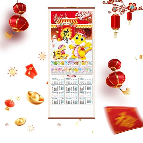 Schlangenkalenderjahr - Schlangenjahr, Glückskalender für das Jahr der Schlange | Chinesischer Neujahrskalender für Zuhause, chinesische Restaurants, Supermärkte, Dekoration von Berriphonia