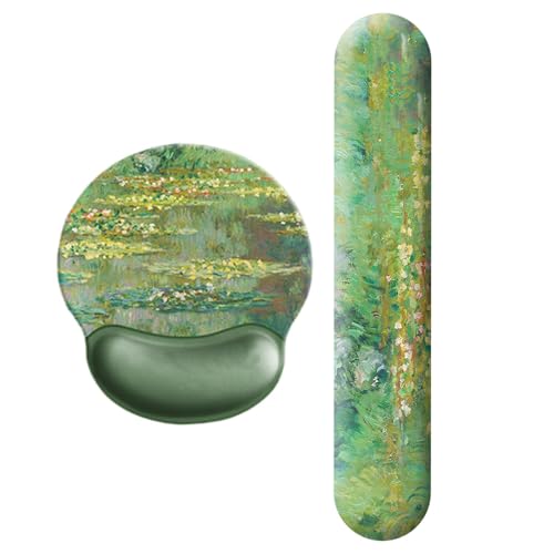 Tastatur-Handauflage - Tastatur-Handauflage, ergonomisches Mauspad Water Lily für Handgelenk- und Armstütze | Schaumstoff-Mauspad-Ständer mit rutschfester Unterseite für C Tastatur-Handauflage - Tastatur-Handauflage, ergonomisches Mauspad Water Lily für Handgelenk- und Armstütze | Schaumstoff-Mauspad-Ständer mit rutschfester Unterseite für C von Berriphonia