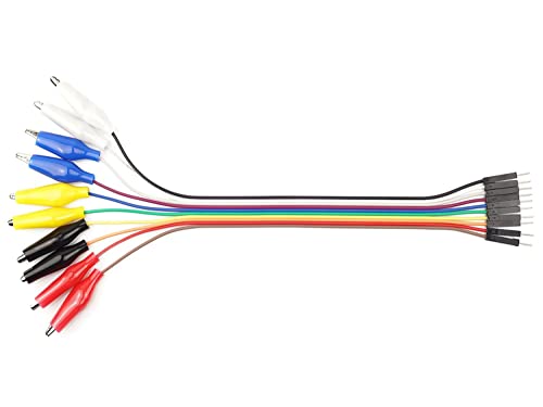 BerryBase 20cm Jumper Wire Kabel Male to Krokodilklemme, trennbarer Jumper Kabel für Arduino und Raspberry Pi Breadboard, gpio Kabel mit 10 Stück pro Einheit von BerryBase