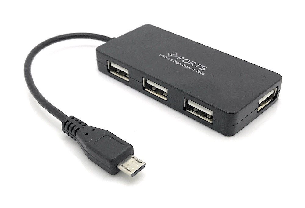 BerryBase 4 Port Micro USB 2.0 OTG Hub schwarz USB-Adapter BerryBase 4 Port Micro USB 2.0 OTG Hub schwarz USB-Adapter von BerryBase