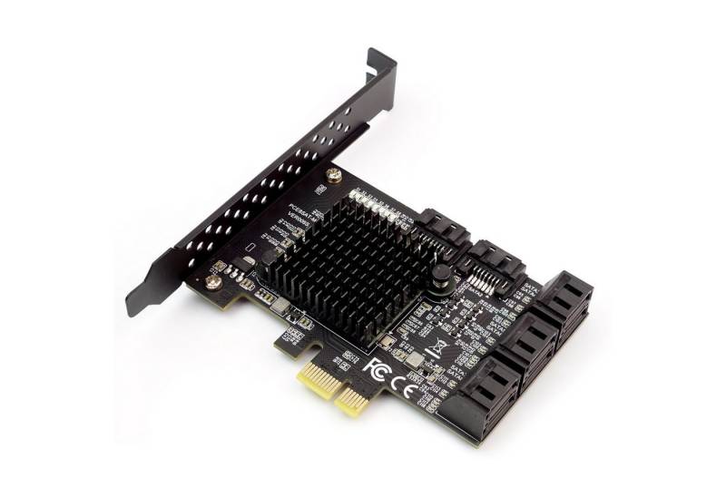 BerryBase 8 Port SATA PCI Express x1 Karte, Marvell 88SE9215 Chipsatz Adapter von BerryBase