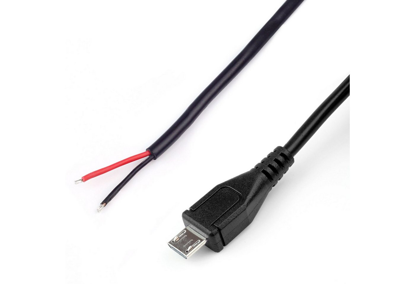 BerryBase Micro USB Kabel mit offenem Kabelende zur Stromversorgung - Länge: USB-Kabel, (50 cm) von BerryBase