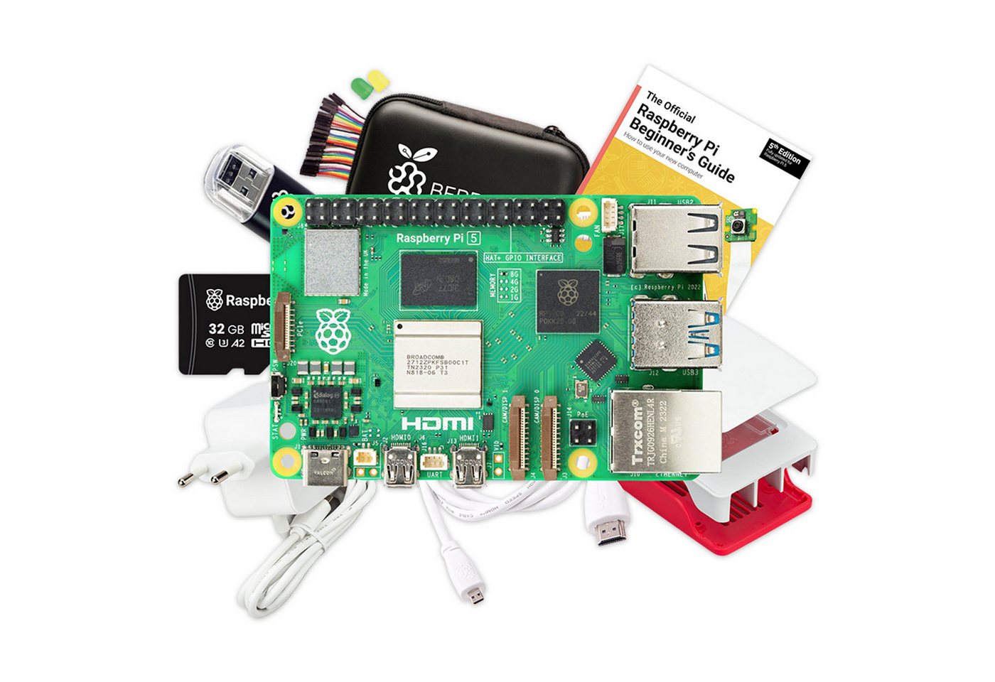 BerryBase Raspberry Pi 5, 8GB, Starter Kit, 32GB SD, Netzteil 27W, Gehäuse mit Mini-PC Barebone BerryBase Raspberry Pi 5, 8GB, Starter Kit, 32GB SD, Netzteil 27W, Gehäuse mit Mini-PC Barebone von BerryBase