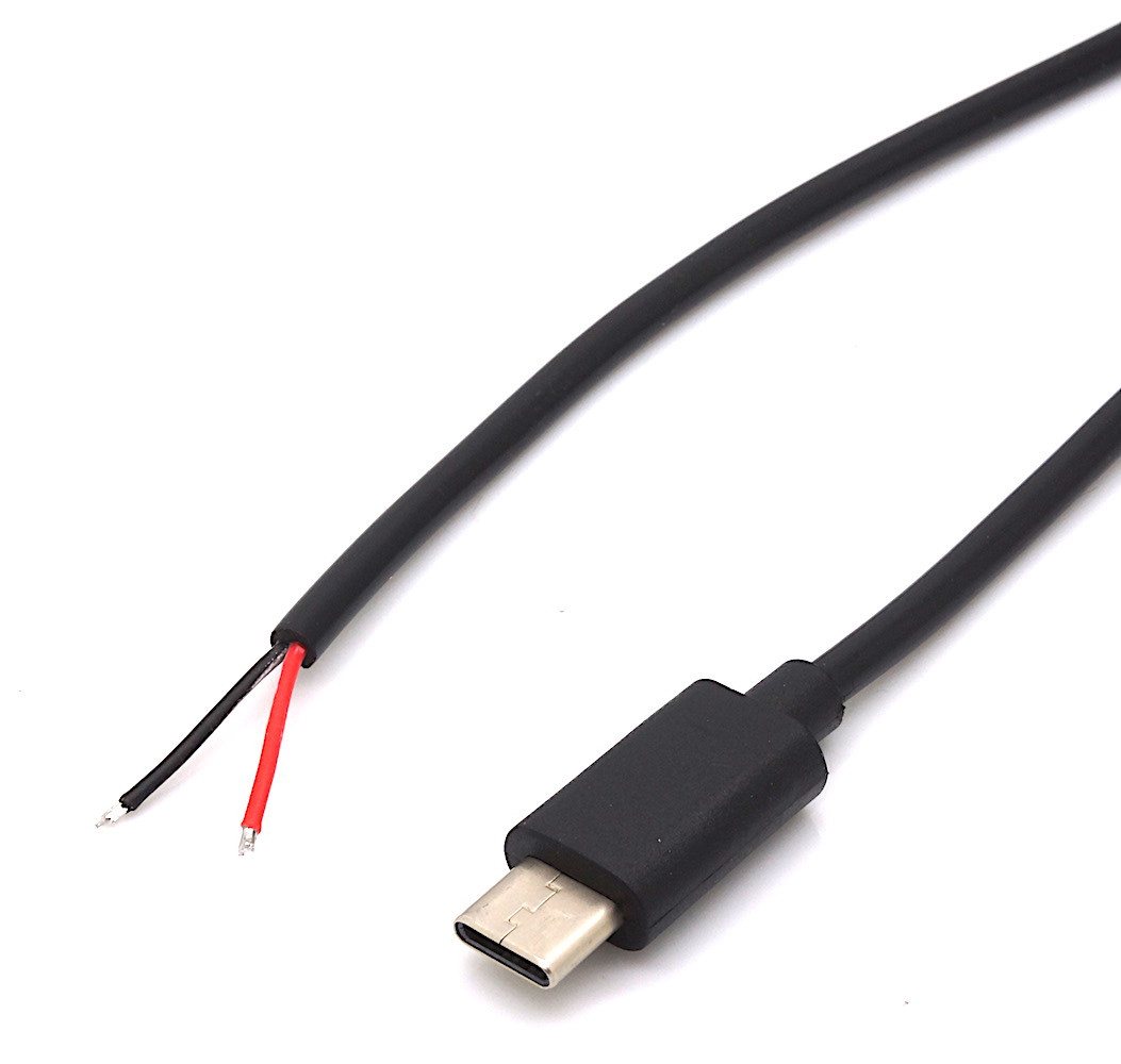 BerryBase USB Type C Kabel mit offenem Kabelende zur Stromversorgung - Länge: USB-Kabel, (50 cm) von BerryBase