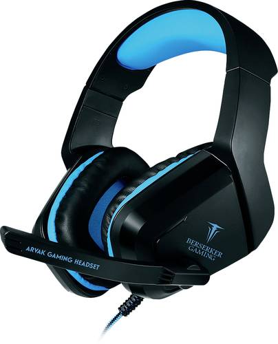 Berserker Gaming AVRAK Gaming Over Ear Headset kabelgebunden Stereo Schwarz, Blau von Berserker Gaming